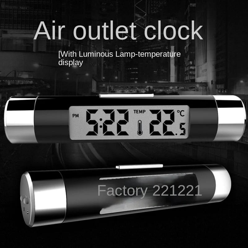 Car Air Vent Digital Clock & Thermometer – LED Display Car Vent Thermometer Clock Axl