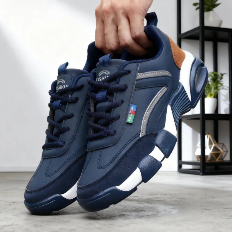 ZULIWAGN Men's Anti-Slip Rebound Sneakers | Breathable Walking Shoes Men's Sneakers Axl Blue 46