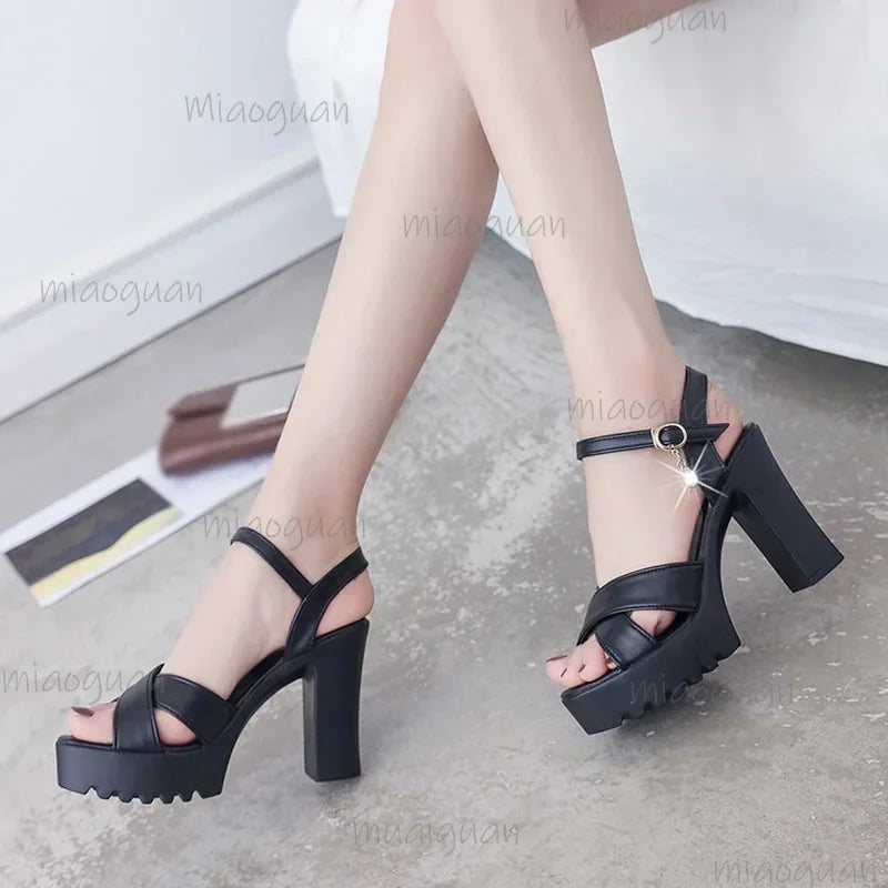 Women's Open Toe Wedge Sandals – Buckle Strap High Heel Pumps Wedge Sandals Axl