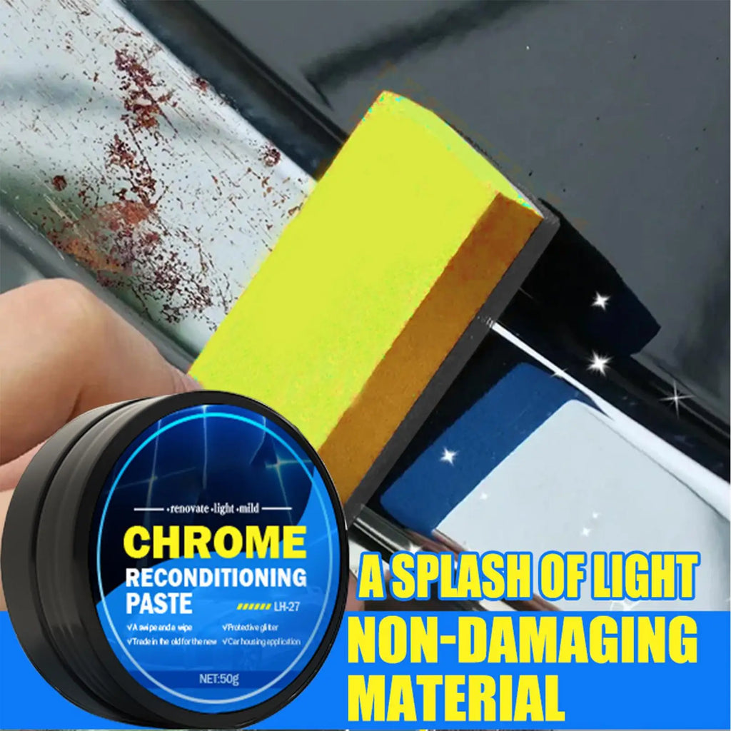 Chrome Metal Polish Paste – Car Scratch & Rust Restorer 50g Chrome Metal Polish Axl