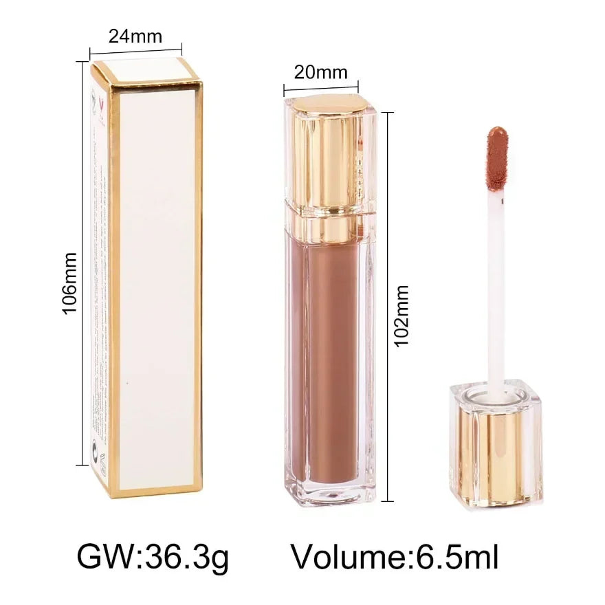 Vegan Waterproof Lip Gloss | Private Label Liquid Lipstick Lip Gloss Axl