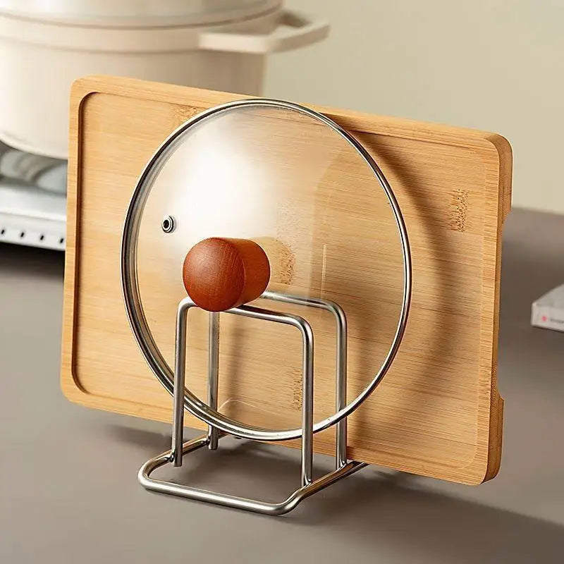 Stainless Steel Pot Lid & Cutting Board Rack | Kitchen Organizer Kitchen Storage Rack Axl