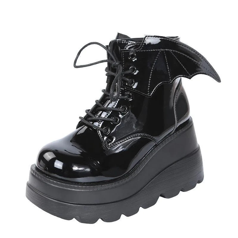Women's Gothic Punk Lace-Up Ankle Boots – Pointed Toe Women's Ankle Boots Axl