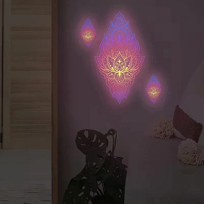 Glow-in-the-Dark Butterfly Mandala Wall Stickers | PVC Decals Wall Stickers Axl
