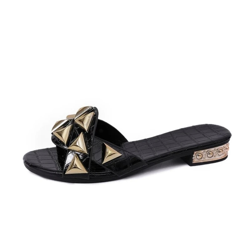 VKJF Women's Open Toe Slide Sandals – Summer Designer Slippers Women's Slide Sandals Axl