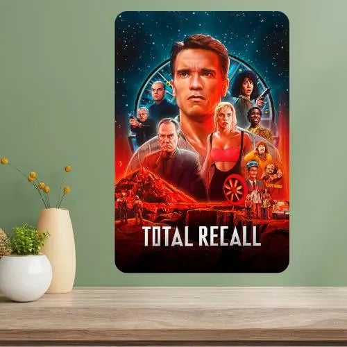 Total Recall Classic Movie Metal Poster Sign | Retro Wall Art Metal Wall Sign Axl aluminum sign aluminum 40x30cm