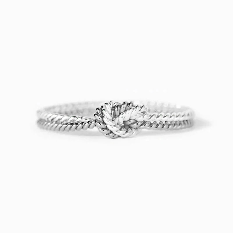 Huitan Two-Tone Brass Knot Ring – Women's Statement Ring Fashion Statement Ring Axl H506 6