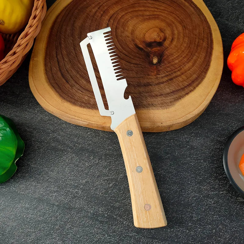 3-in-1 Stainless Steel Peeler, Scallion Shredder & Bottle Opener Vegetable Peeler Axl