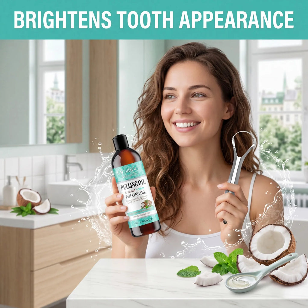 Coconut Mint Oil Pulling Mouthwash 100ml – Alcohol-Free Oral Care Oil Pulling Mouthwash Axl
