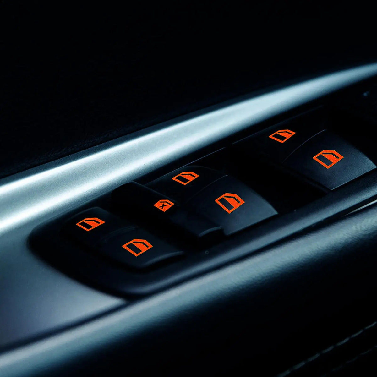 Glow in the Dark Car Button Stickers – Switch Labels | PU Car Interior Stickers Axl