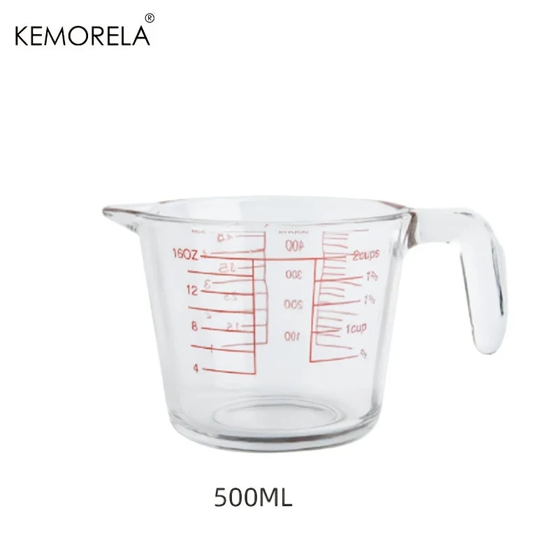 KEMORELA Glass Measuring Cup – Microwave Safe for Baking Glass Measuring Cup Axl 500ml