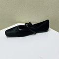 Women's Leopard Print Mary Jane Flats – Square Toe Buckle Mary Jane Flats Axl black 36