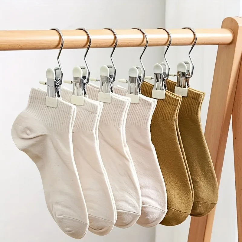10 Metal Pants Hangers with Clips – Space-Saving Closet Organizer Clothes Hangers Axl