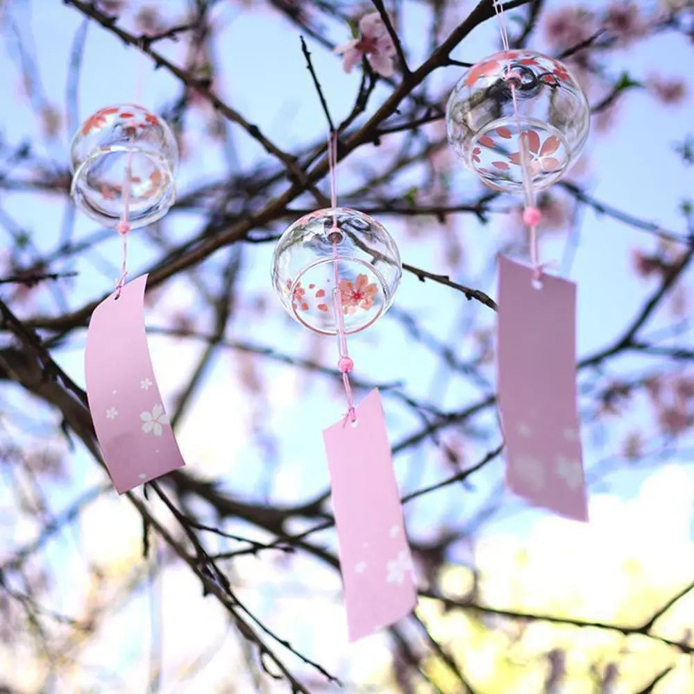 Japanese Glass Wind Chime – Handmade Furin Bell Home Decor Glass Wind Chime Axl