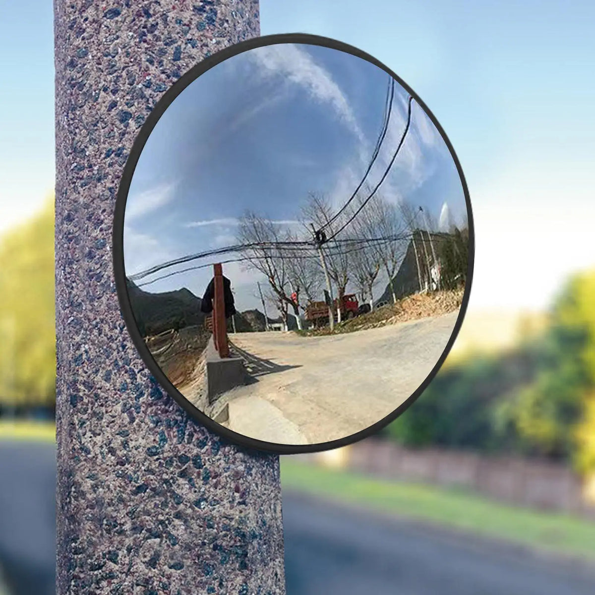 30cm Wide-Angle Convex Security Mirror – Road & Indoor Safety Convex Safety Mirror Axl