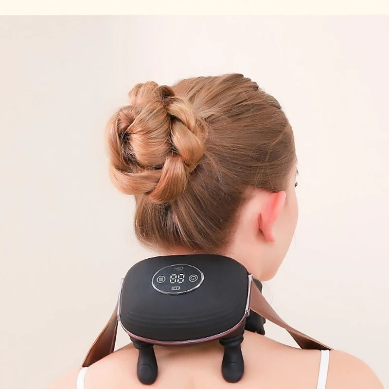 Neck & Shoulder Massager – LCD, 3-Speed & Warm Compress Neck Massager Axl