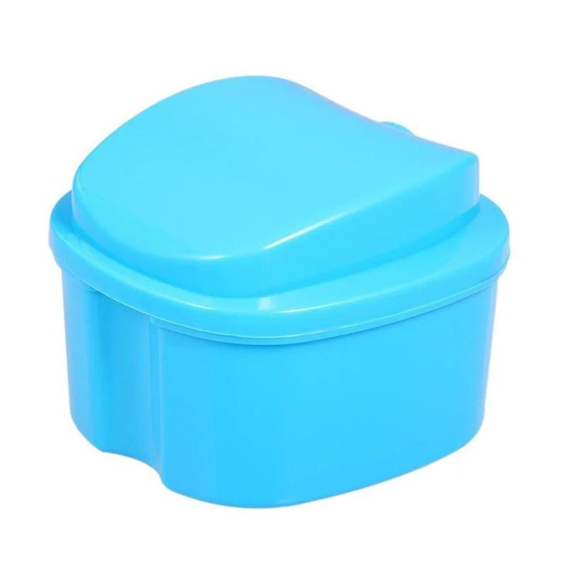 Portable Denture Storage Box with Cleaning Basket | Dental Case Denture Storage Case Axl