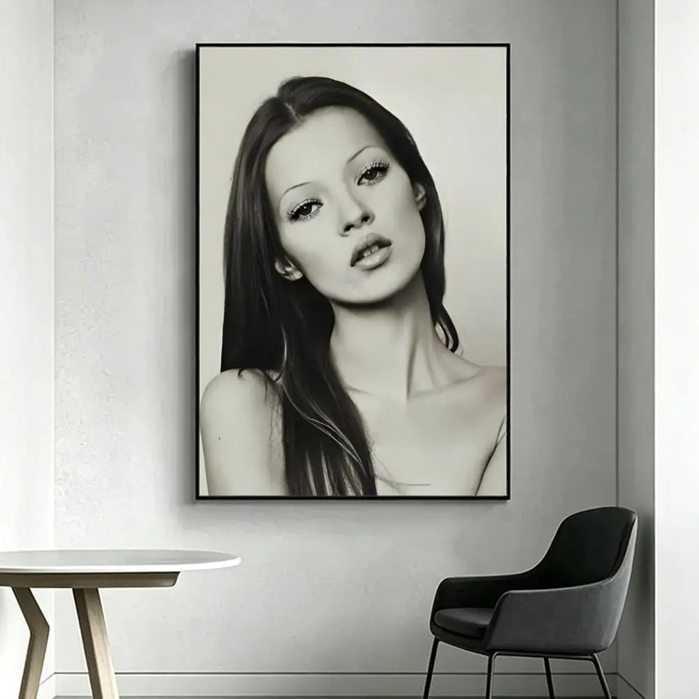 Kate Moss HD Art Poster – Aesthetic Sticky Wall Decor Art Poster Axl White16 50X70cmNoframe