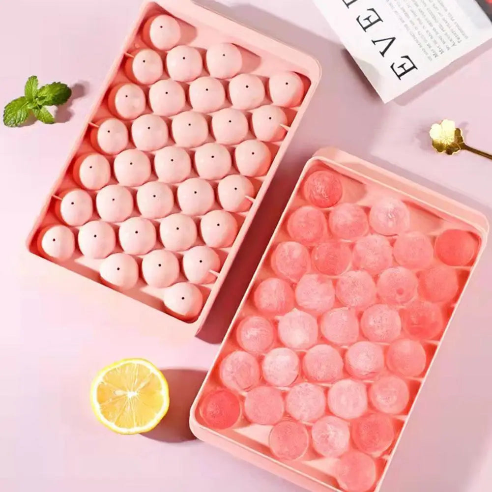 Round Ice Ball Maker Tray – Whiskey Sphere Mold | 2 Colors Ice Ball Mold Tray Axl