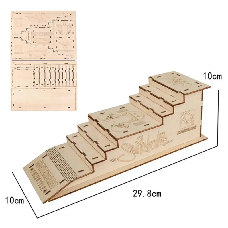 Wooden Finger Skateboard Display & Storage Rack – Kids Stand Fingerboard Display Rack Axl S