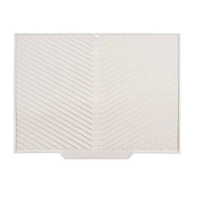 Silicone Draining Drying Mat – Non-Slip Kitchen Dish Pad Kitchen Drying Mat Axl Ivory-1 50.5X42.5cm
