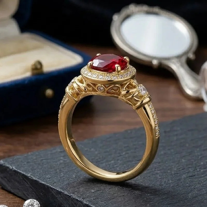 Huitan Cubic Zirconia Ring for Women | Engagement & Party Fashion Ring Axl