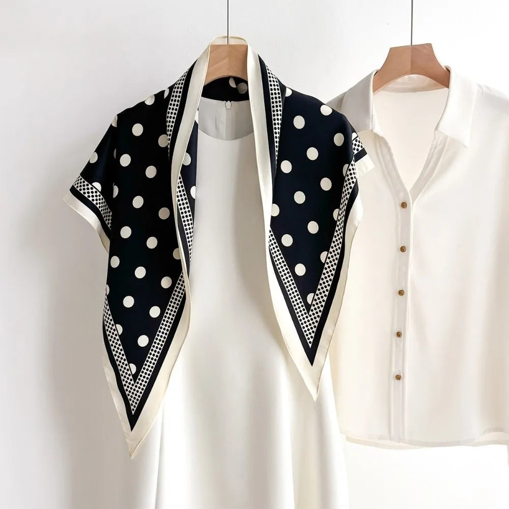 Polka Dot Triangle Scarf – Silk-Look Bandana & Waist Belt Triangle Scarf Bandana Axl