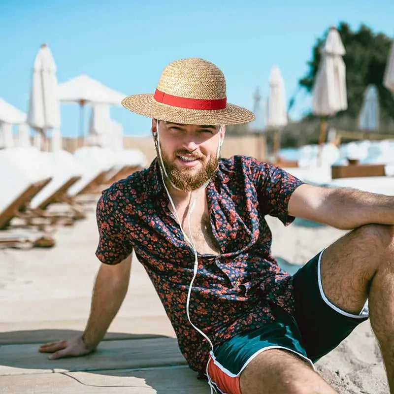 Unisex Straw Sun Hat – Beach, Festival & Costume Prop Straw Sun Hat Axl