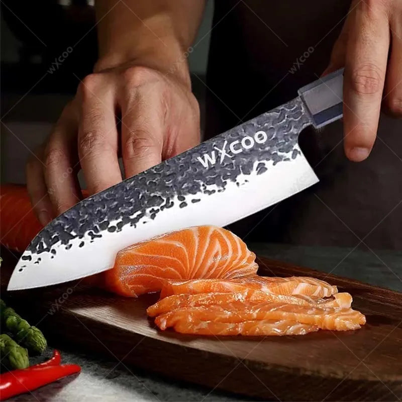 WXCOO Hand-Forged Japanese Chef's Knife – Multipurpose 14.5" Chef's Kitchen Knife Axl