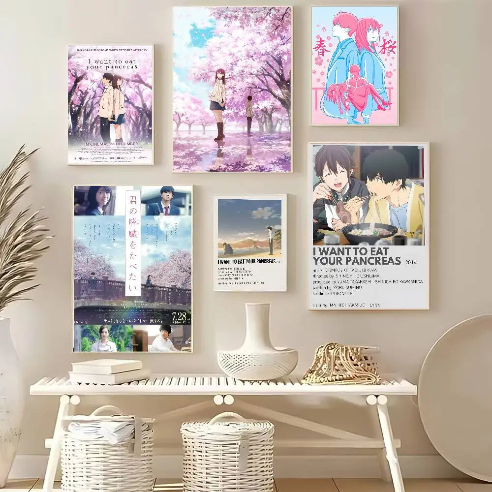 I Want to Eat Your Pancreas HD Wall Poster – Self-Adhesive Anime Wall Poster Axl