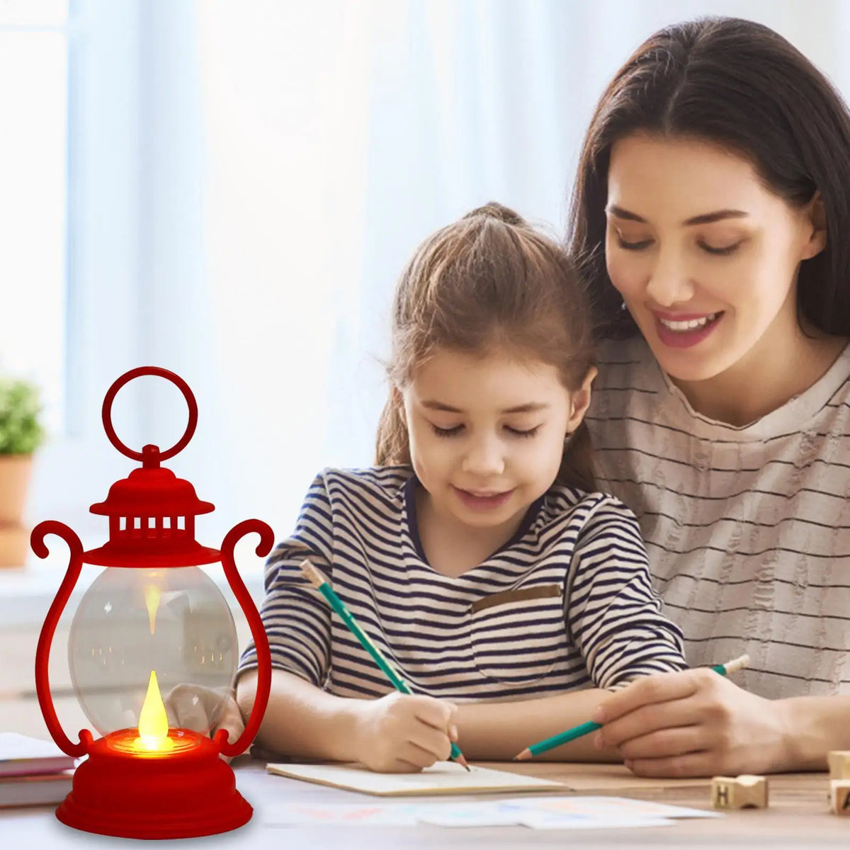 Retro Battery Powered LED Desk Lamp – Portable Vintage Lantern Retro LED Lantern Axl