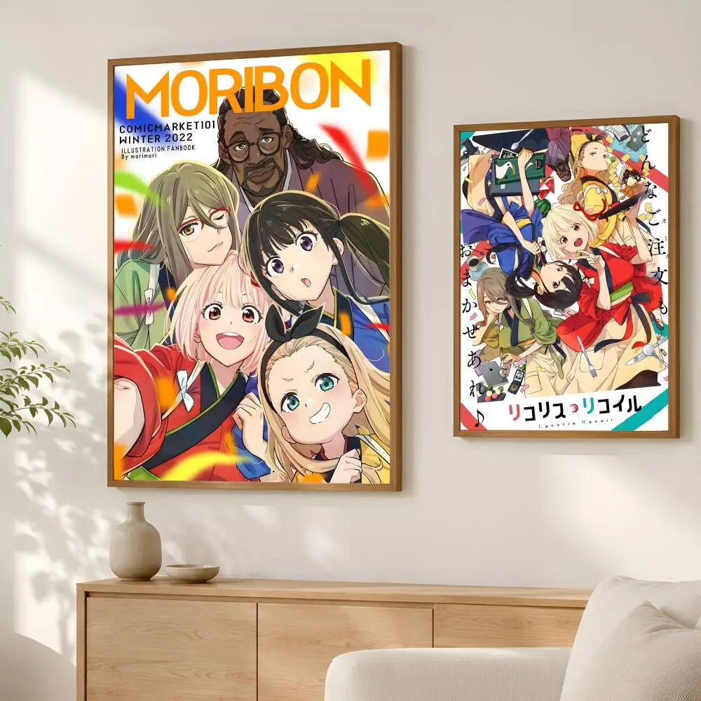 Lycoris Recoil Anime Wall Poster – Self-Stick HD Waterproof Anime Wall Poster Axl