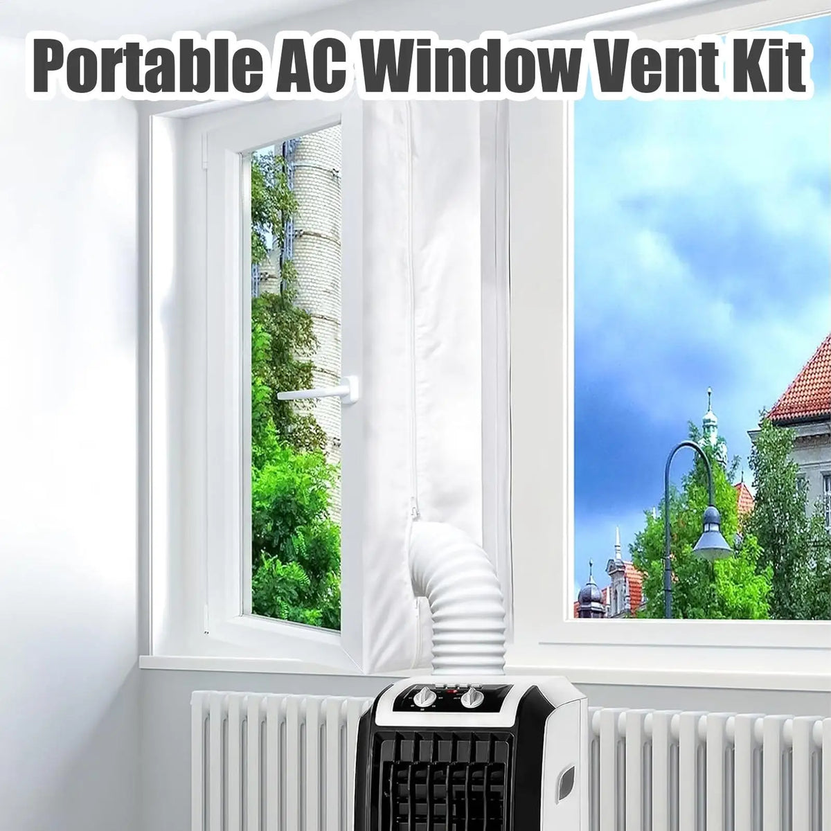Portable AC Window Seal Kit – No-Drill Casement Vent AC Window Seal Kit Axl