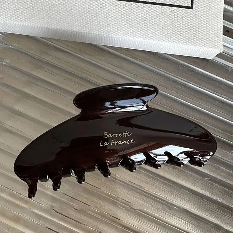 Large Acetate Hair Claw Clip – Retro Korean Shark Clip Hair Claw Clip Axl Dark coffee