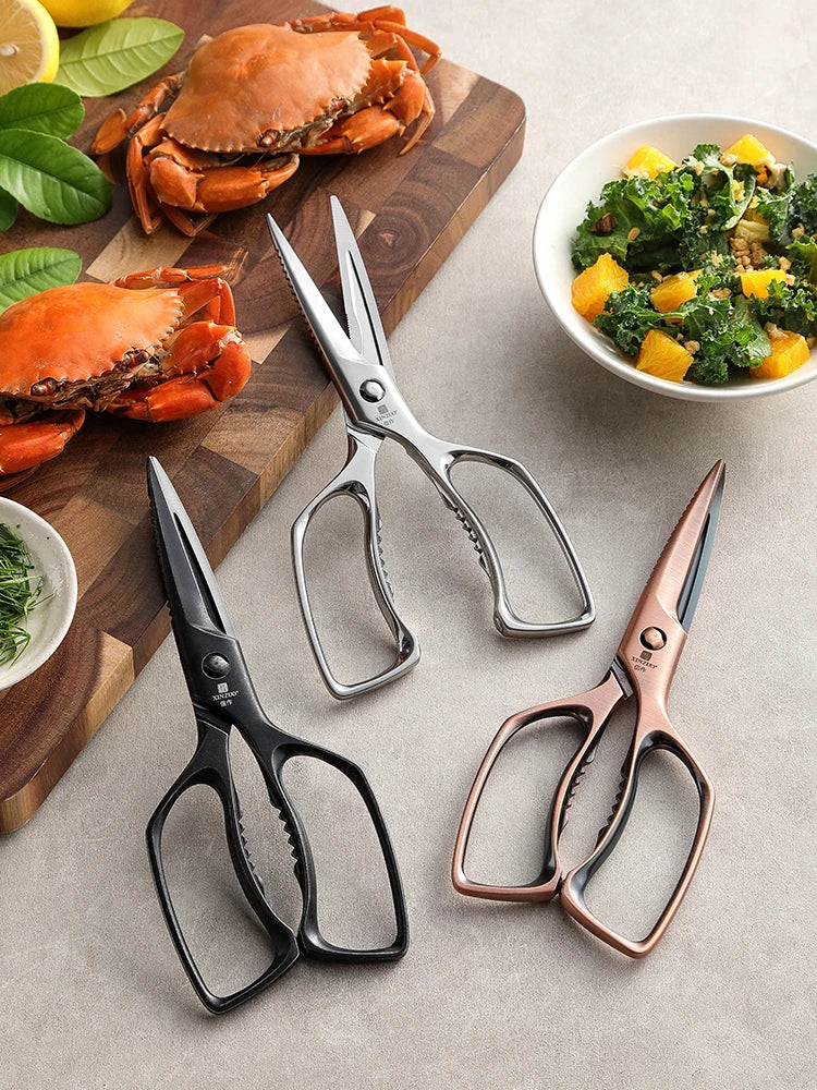 XINZUO Stainless Steel Kitchen Shears – Ergonomic Grip Scissors Kitchen Shears Axl