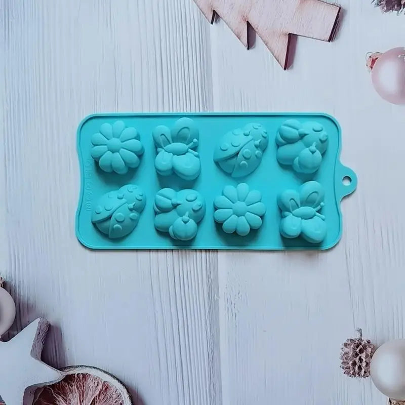 8-Pc Butterfly Insect Silicone Chocolate & Cake Mold Set Silicone Baking Mold Axl A5