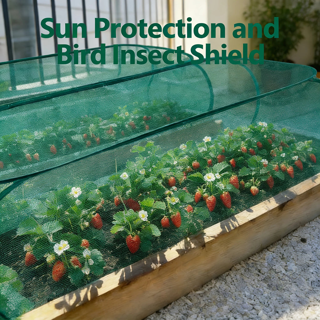 Pop-Up Garden Mesh Plant Cover – Large Greenhouse Cloche Garden Plant Cover Axl