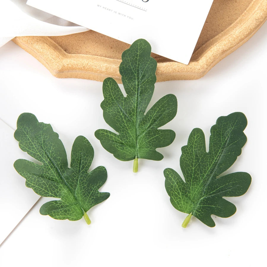 Silk Watermelon Leaves 50–100 Pcs | Wedding & DIY Decor Artificial Silk Leaves Axl