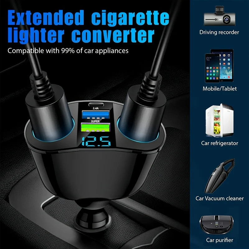 Dual USB PD 66W Fast Car Charger – Multi-Device Charging USB Car Charger Axl