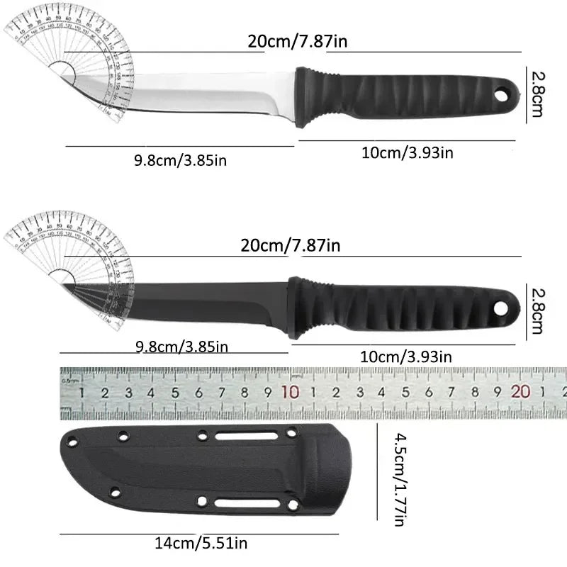 Outdoor Fixed Blade Camping Knife – Stainless Steel & Sheath Fixed Blade Knife Axl
