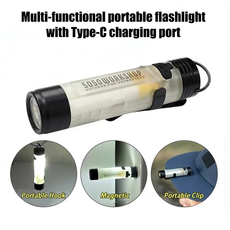 Pocket Mini LED Flashlight – USB Rechargeable Keychain Torch Mini LED Flashlight Axl