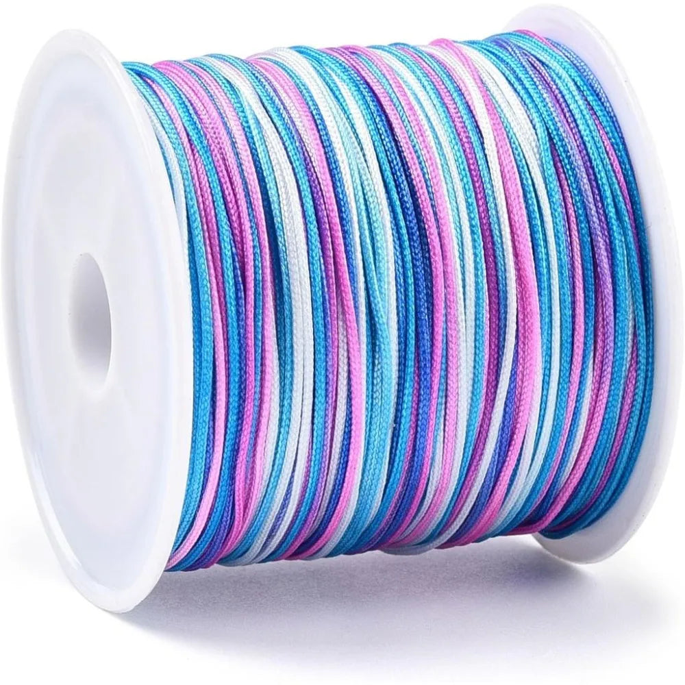 54.68 Yards Segment Dyed Nylon Cord 0.8mm – Chinese Knotting Jewelry Making Cord Axl