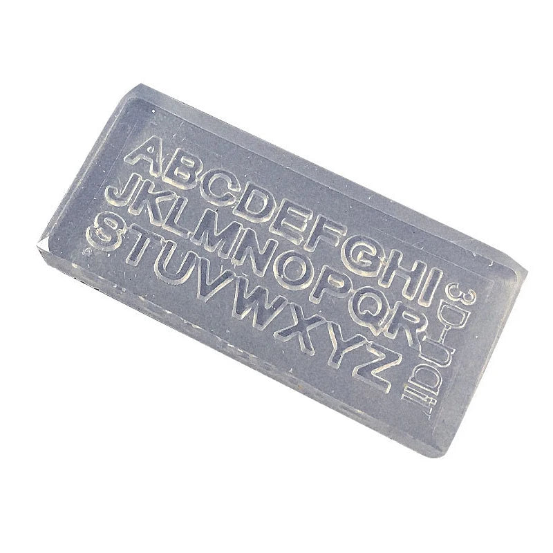 3D Silicone Nail Carving Mold – English Letters Stamping Stencil Nail Art Mold Axl onesize