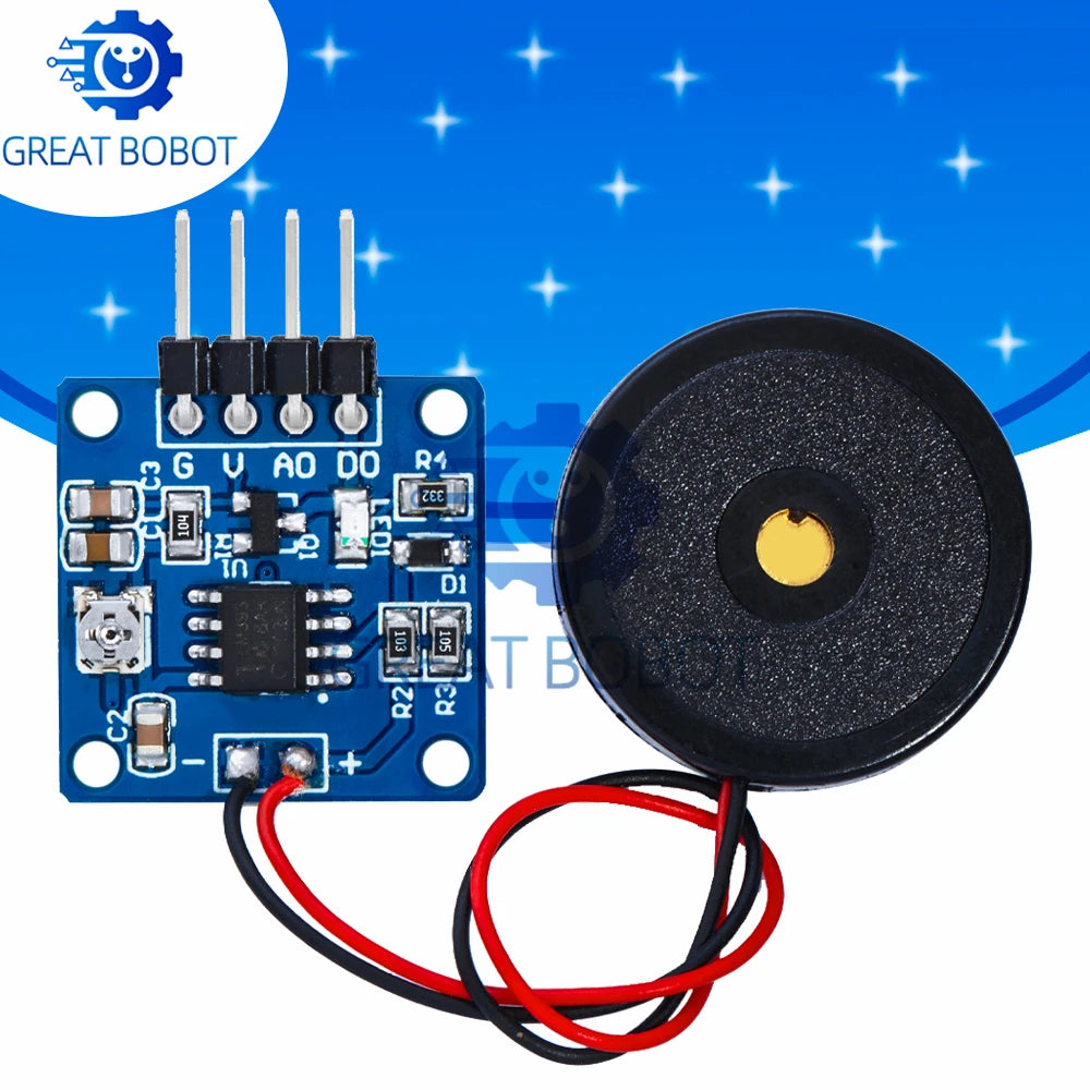 5V Piezoelectric Vibration Sensor Module TTL Output for Arduino Vibration Sensor Module Axl Default Title