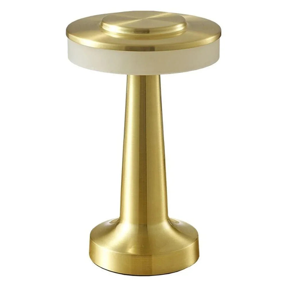 UFO LED Touch Table Lamp – Rechargeable Metal Desk Night Light LED Table Lamp Axl Gold USB Type-C