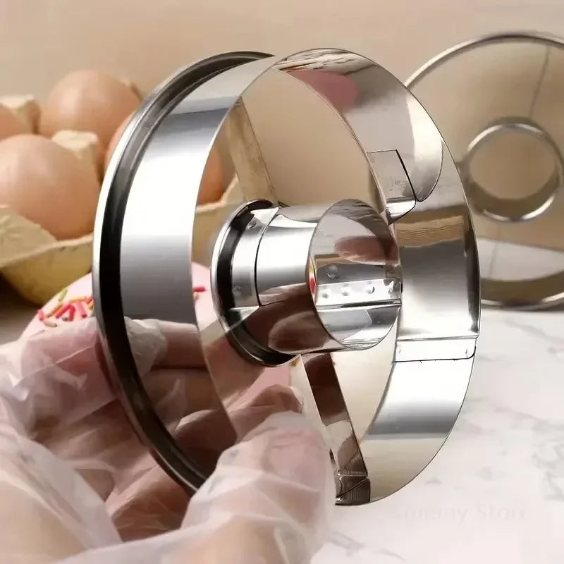 Donut Cookie Cutter Mold – 9cm Stainless Steel Round Ring Baking Cookie Cutter Axl