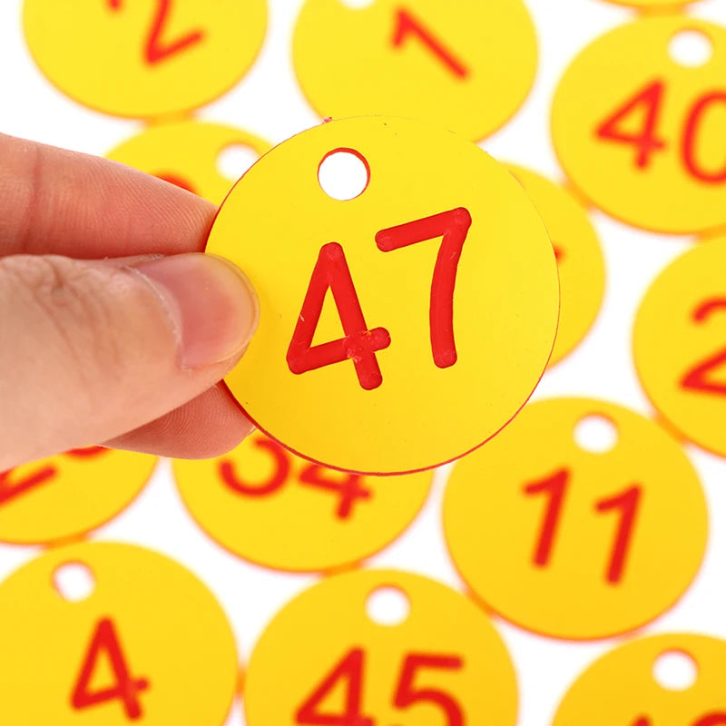Numbered Hanging Tags for Beekeeping & Livestock – 20 or 50 Pk Numbered Farm Tags Axl