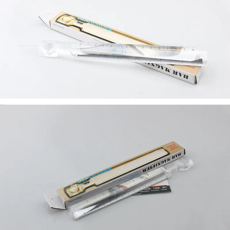 2X Handheld Magnifying Glass Ruler – Acrylic Reading Magnifier Handheld Magnifier Ruler Axl