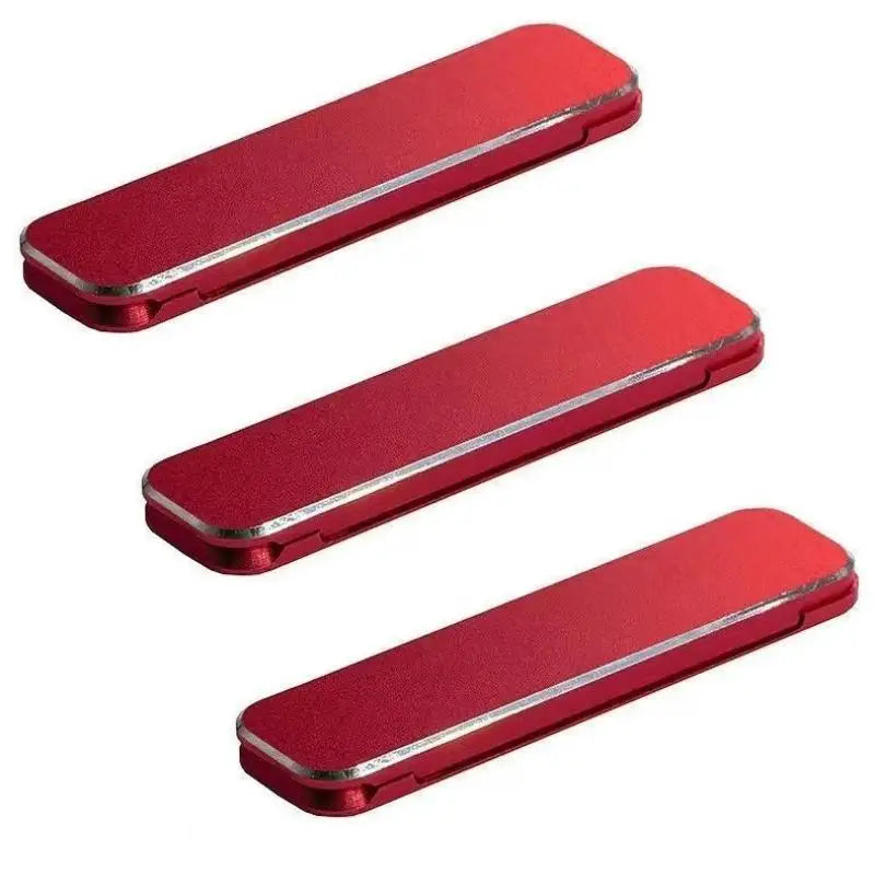 Mini Foldable Phone Stand – Aluminum Alloy Adjustable Desk Mount Phone Stand Axl 3PCS Red