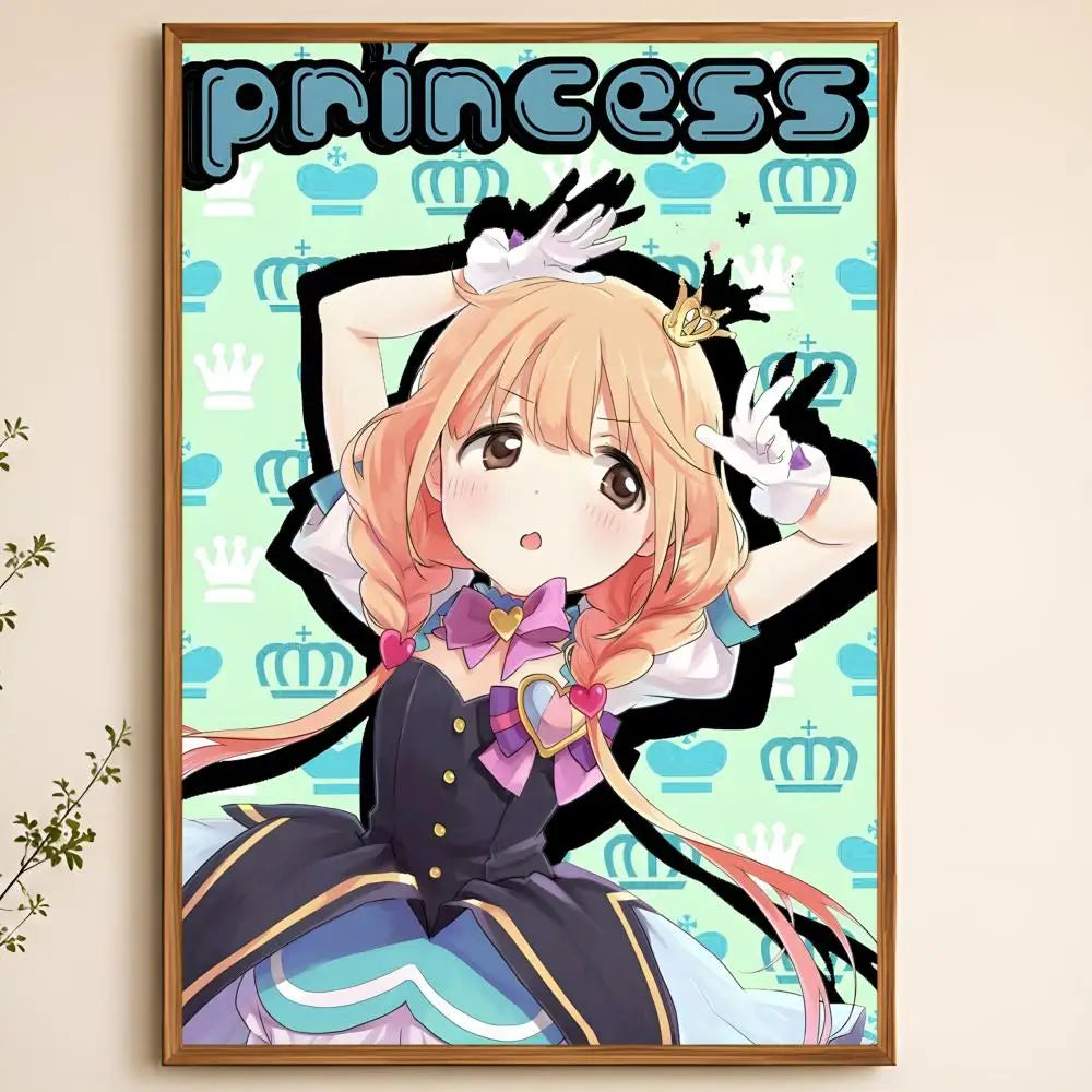 Ichihara Nina Cinderella Girls PVC Wall Poster – Peel & Stick HD Anime Wall Poster Axl White01 30X40cmNoframe